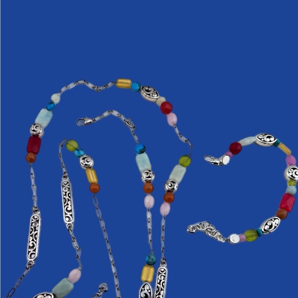 Brighton Colorful Beaded Necklace and Bracelet Set
German Glass Beads. - Picture 5 of 6